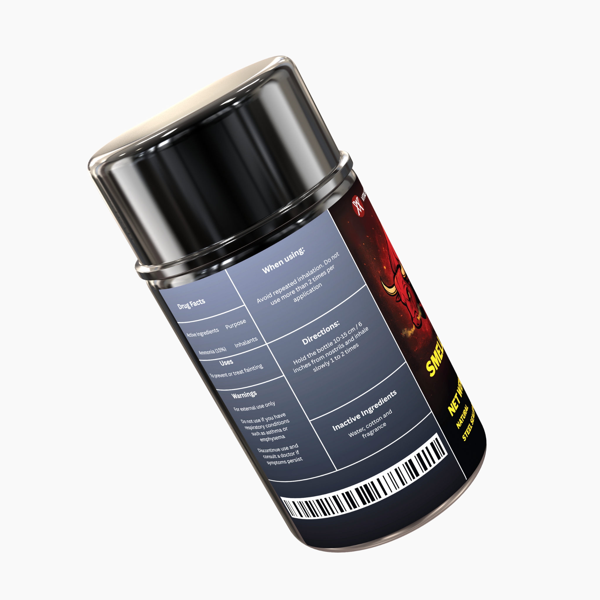 VitalXpark Smelling Salts Natural – 2.5 oz Steel Sealed Bottle