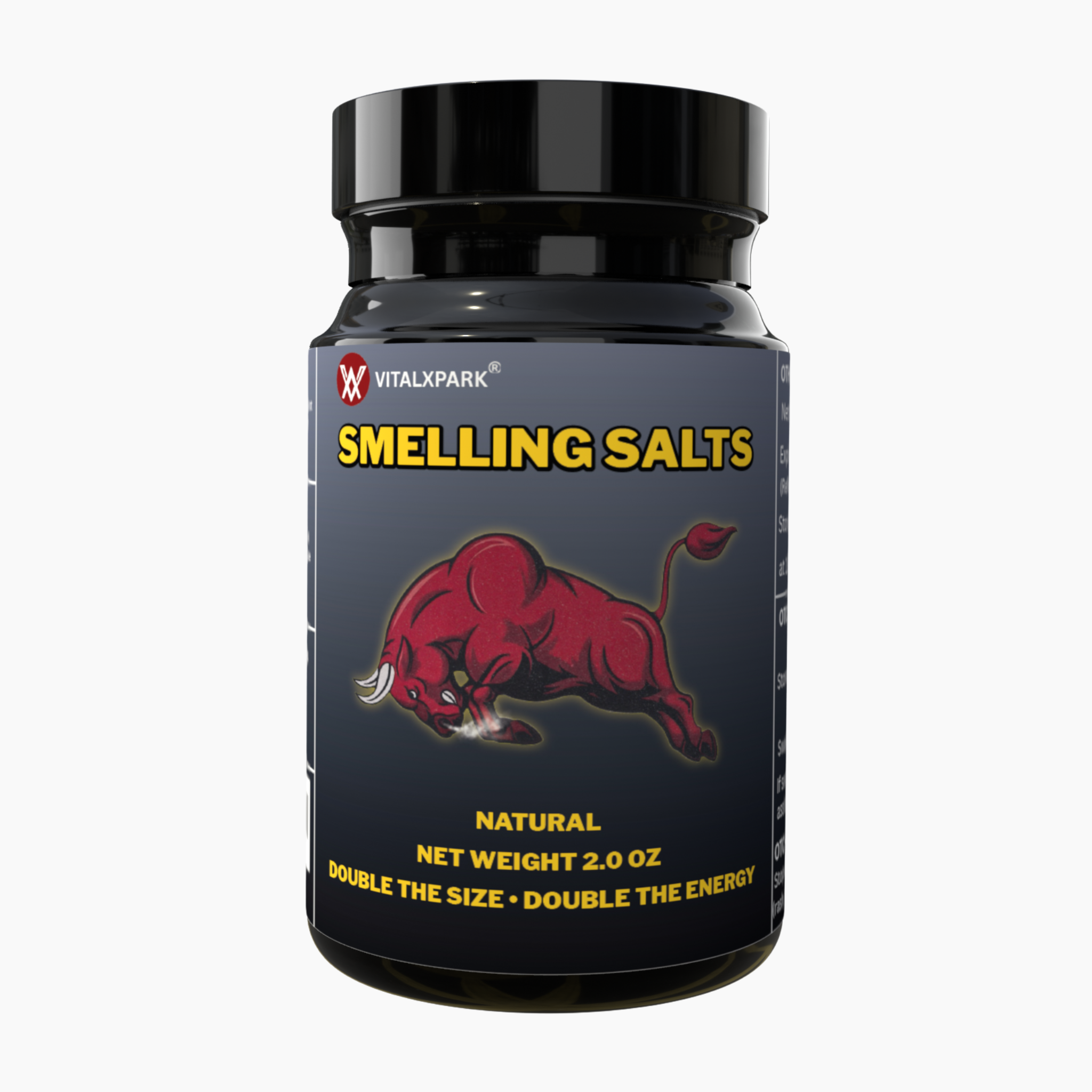 VitalXPark Smelling Salts Pack of 2 – 1 OZ Mint + 2.0 OZ Natural Bull