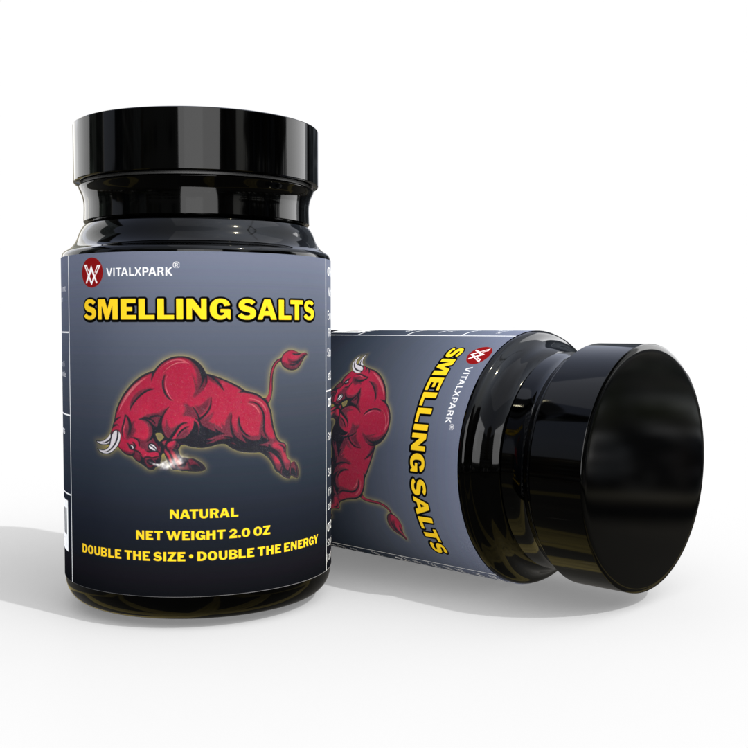VitalXpark 2oz smelling salt bottle front view