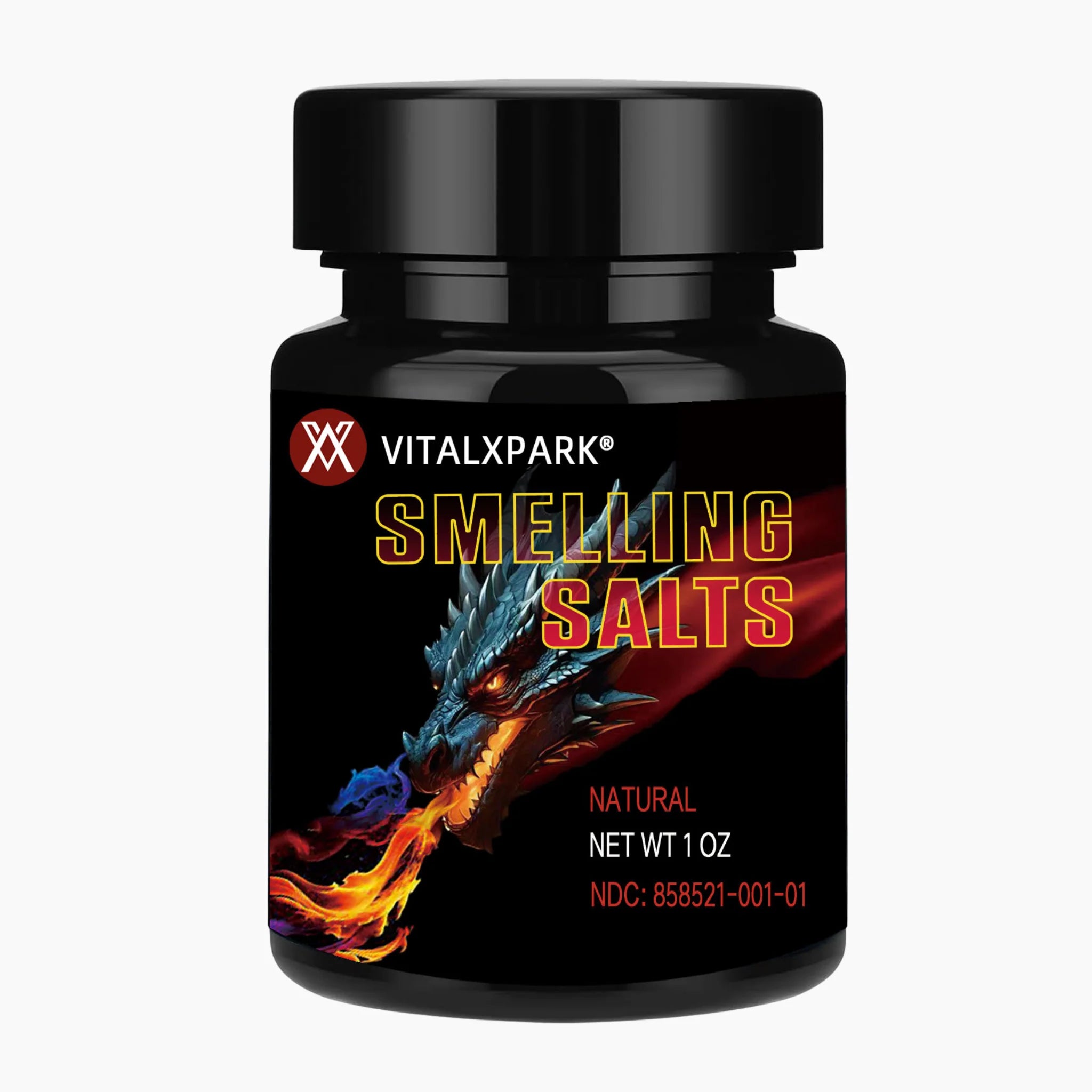 VitalXpark natural formula smelling salts label detail