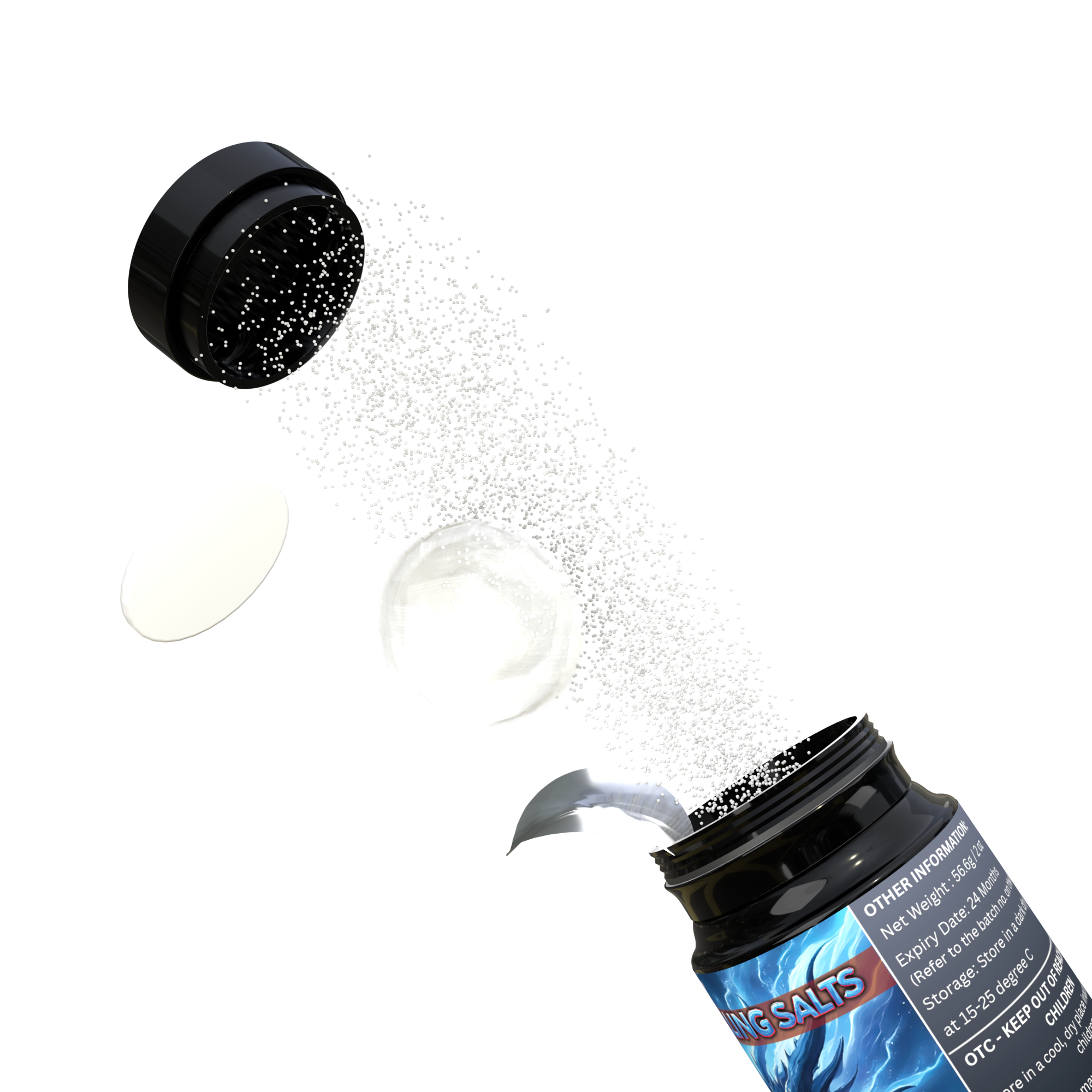 Smelling Salts Ammonia Inhalant Salts Strong Wake Up Long Lasting Enhanced Pre-Activated Potent Smelling Salt for Athletes in Hockey, Weightlifting and Powerlifting 2 OZ