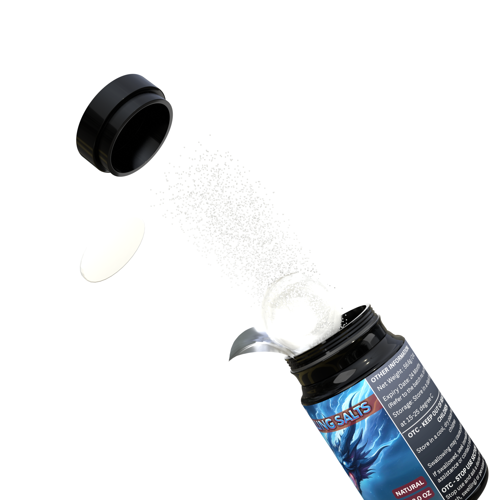 Smelling Salts Ammonia Inhalant Salts Strong Wake Up Long Lasting Enhanced Pre-Activated Potent Smelling Salt for Athletes in Hockey, Weightlifting and Powerlifting 2 OZ